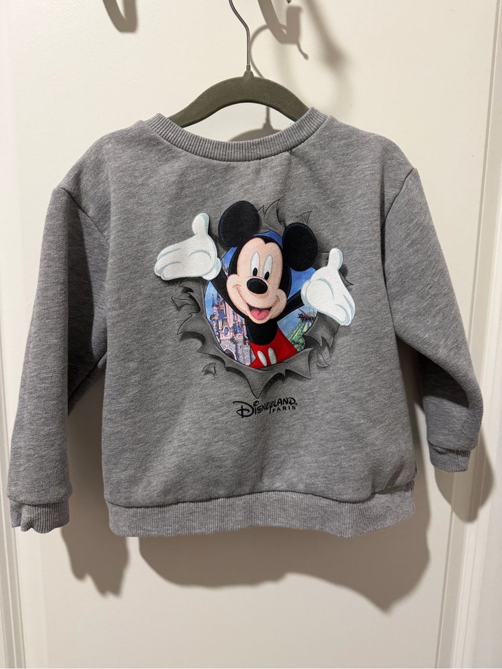 Disney Grey Kids Mickey Mouse Pullover Sweatshirt